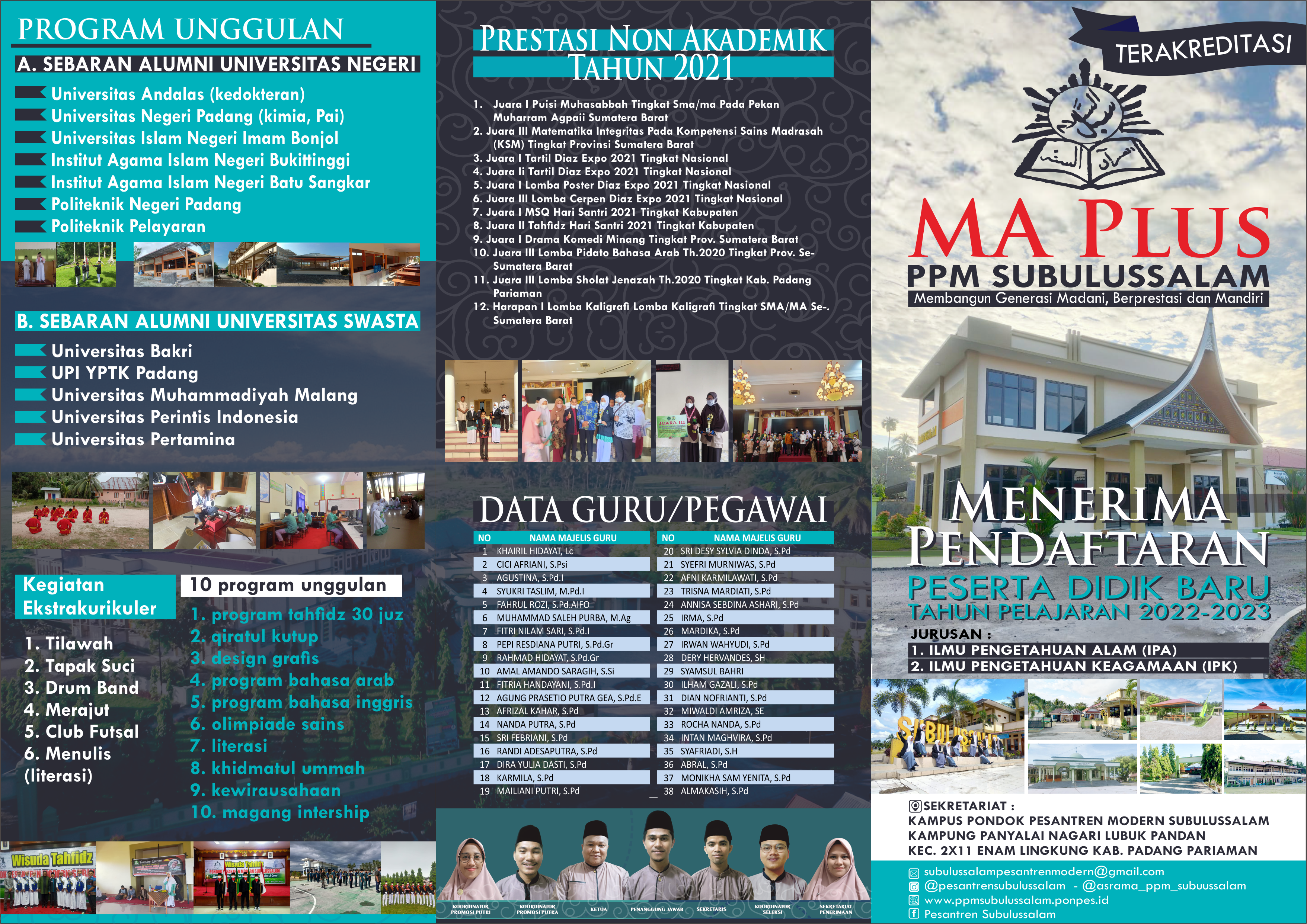Brosur PSB 2022 MA Plus Subulussalam